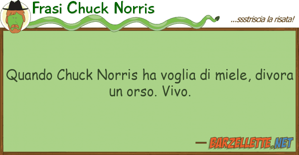 Frasi Chuck Norris quando chuck norris ha voglia miele,