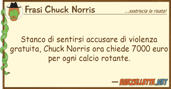 Frasi Chuck Norris stanco sentirsi accusare violenza