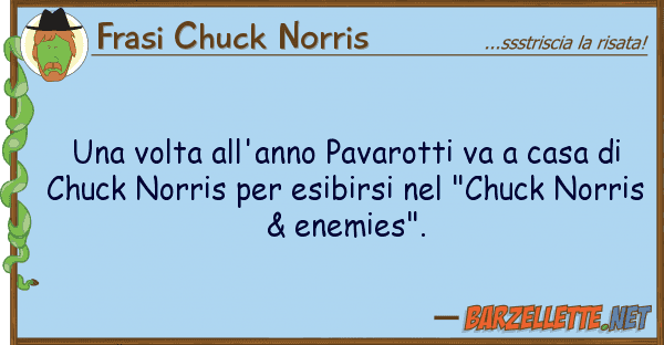 Frasi Chuck Norris volta all'anno pavarotti va casa d
