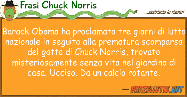 Frasi Chuck Norris barack obama ha proclamato tre giorni