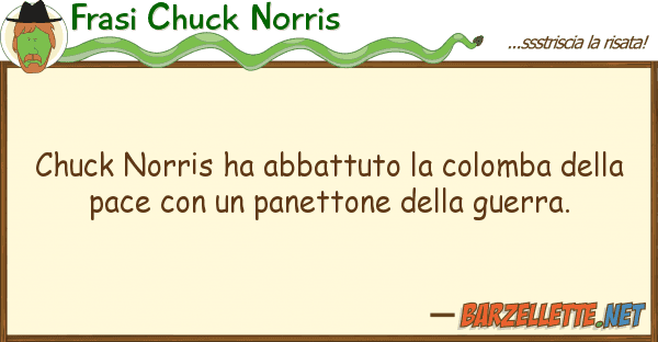 Frasi Chuck Norris chuck norris ha abbattuto colomba