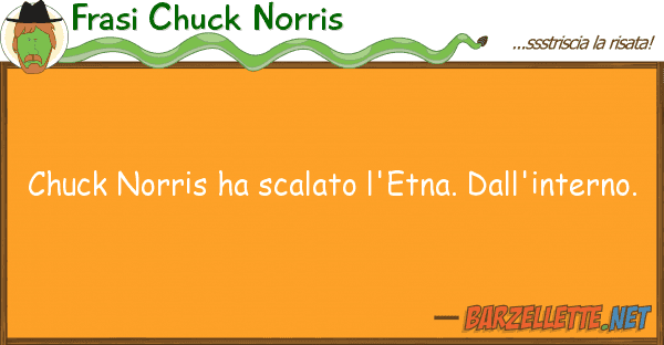 Frasi Chuck Norris chuck norris ha scalato l'etna. dall'int