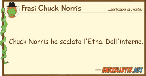 Frasi Chuck Norris chuck norris ha scalato l'etna. dall'int