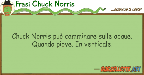 Frasi Chuck Norris chuck norris può camminare acque.