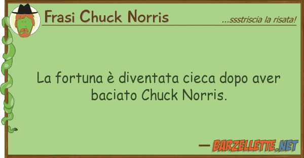 Frasi Chuck Norris fortuna è diventata cieca dopo aver