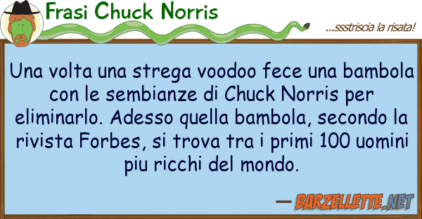 Frasi Chuck Norris volta strega voodoo fece bam