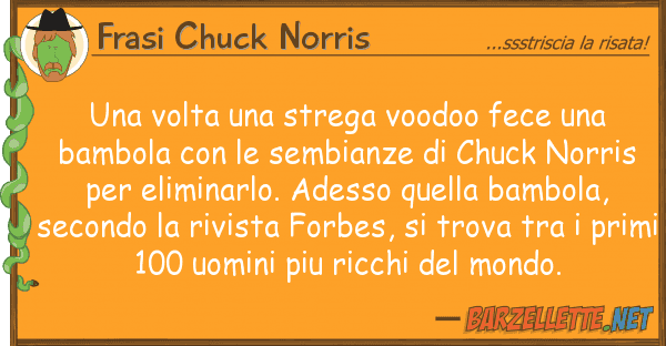Frasi Chuck Norris volta strega voodoo fece bam