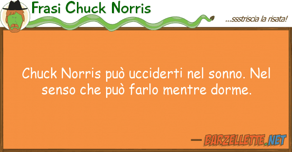 Frasi Chuck Norris chuck norris può ucciderti sonno. n