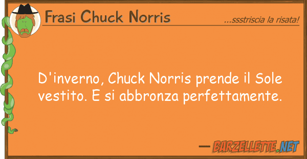 Frasi Chuck Norris d'inverno, chuck norris prende sole v