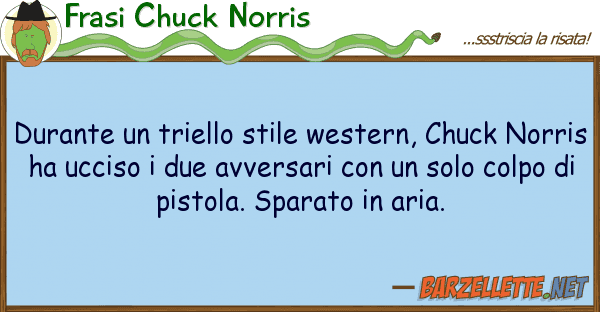Frasi Chuck Norris durante triello stile western, chuck