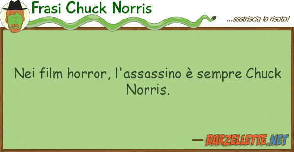 Frasi Chuck Norris film horror, l'assassino è sempre