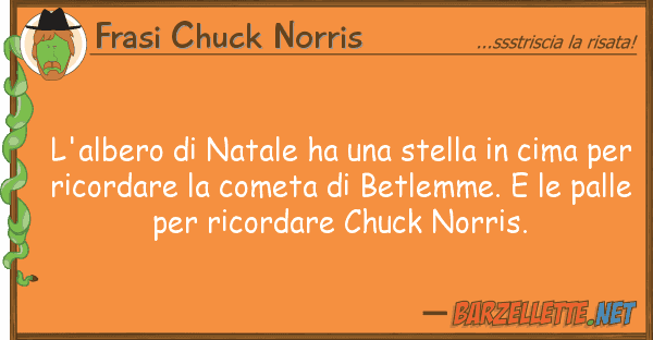 Frasi Chuck Norris l'albero natale ha stella cima