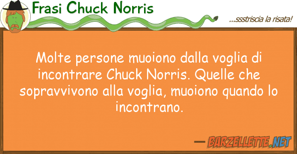 Frasi Chuck Norris molte persone muoiono voglia