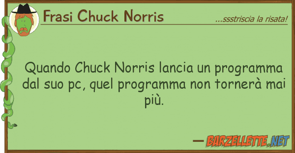 Frasi Chuck Norris quando chuck norris lancia programma