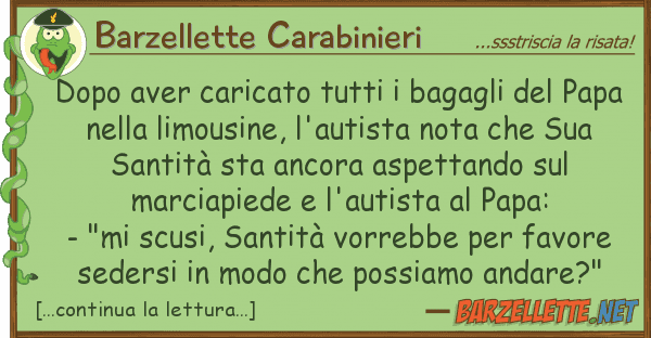 Barzellette Carabinieri dopo aver caricato bagagli p