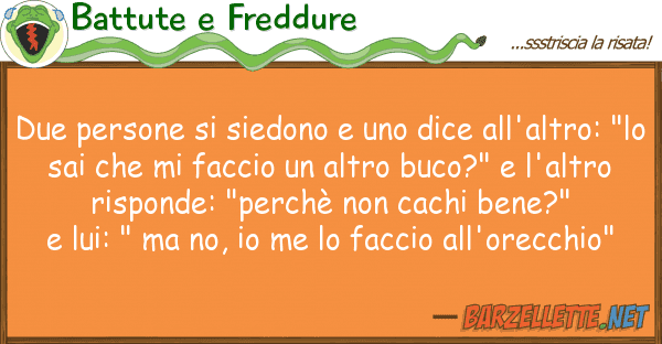 Battute e Freddure due persone siedono dice all'al