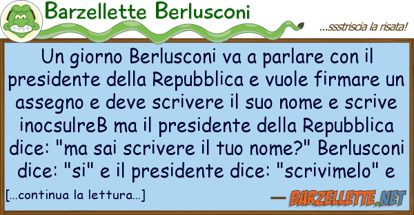 Barzellette Berlusconi giorno berlusconi va parlare