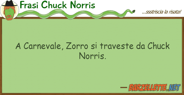 Frasi Chuck Norris carnevale, zorro traveste chuck