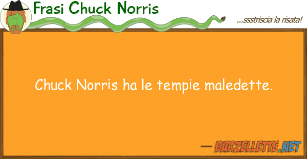 Frasi Chuck Norris chuck norris ha tempie maledette.
