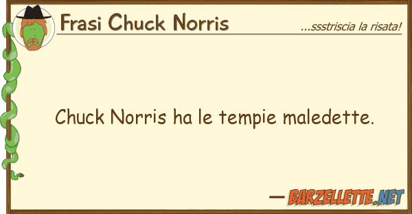 Frasi Chuck Norris chuck norris ha tempie maledette.