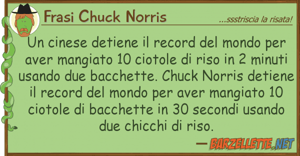 Frasi Chuck Norris cinese detiene record mondo pe