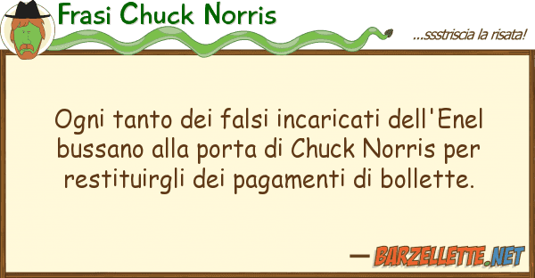 Frasi Chuck Norris ogni tanto falsi incaricati dell'ene
