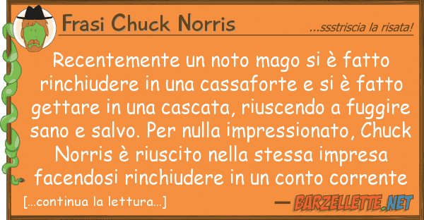 Frasi Chuck Norris recentemente noto mago è fatto ri