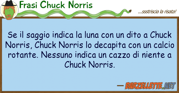 Frasi Chuck Norris saggio indica luna dito