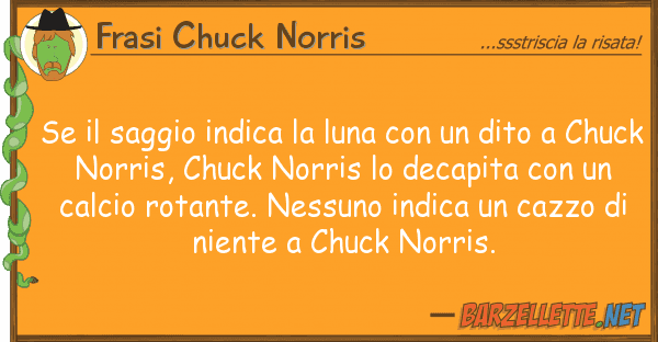 Frasi Chuck Norris saggio indica luna dito