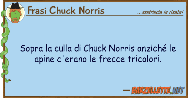 Frasi Chuck Norris sopra culla chuck norris anziché