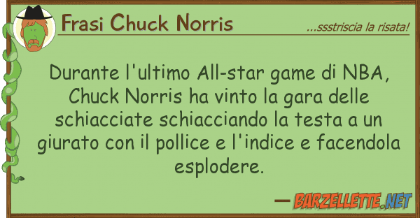 Frasi Chuck Norris durante l'ultimo all-star game nba,