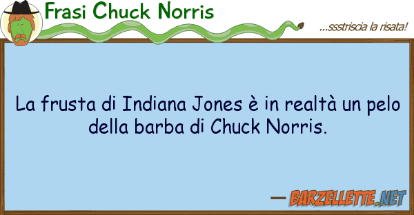 Frasi Chuck Norris frusta indiana jones è realtà