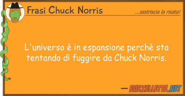 Frasi Chuck Norris l'universo è espansione perchè sta