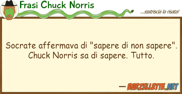 Frasi Chuck Norris socrate affermava "sapere sape