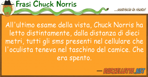 Frasi Chuck Norris all'ultimo esame vista, chuck norr