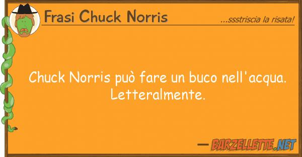 Frasi Chuck Norris chuck norris può fare buco nell'acqu