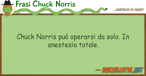 Frasi Chuck Norris chuck norris può operarsi solo.