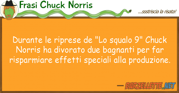 Frasi Chuck Norris durante riprese de "lo squalo 9" chuc