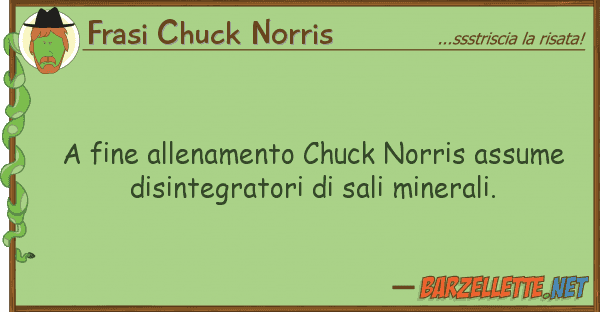 Frasi Chuck Norris fine allenamento chuck norris assume d