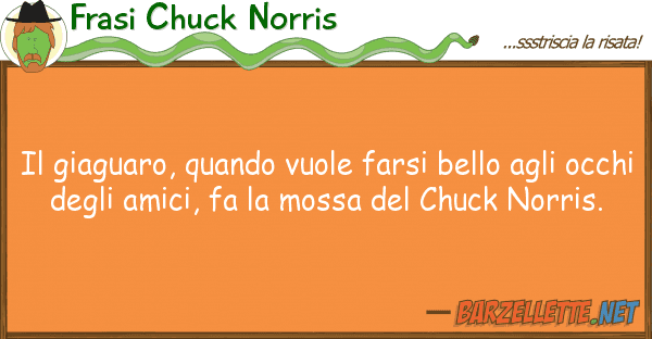Frasi Chuck Norris giaguaro, quando vuole farsi bello ag