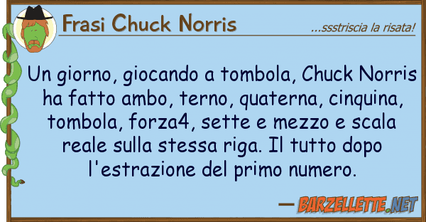 Frasi Chuck Norris giorno, giocando tombola, chuck nor
