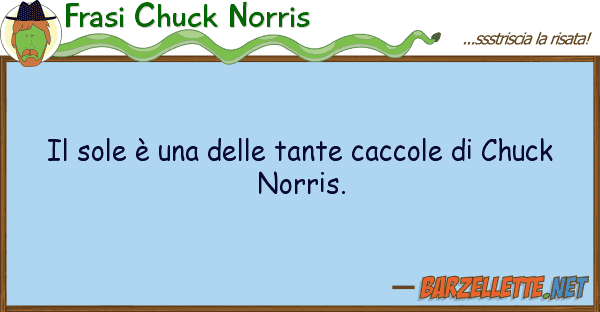 Frasi Chuck Norris sole è tante caccole ch