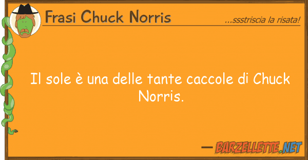Frasi Chuck Norris sole è tante caccole ch