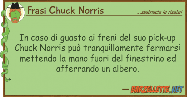 Frasi Chuck Norris caso guasto freni pick-