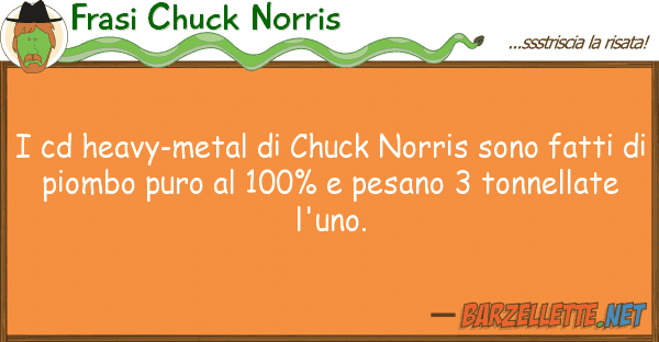 Frasi Chuck Norris cd heavy-metal chuck norris sono fa