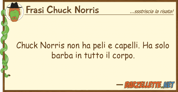 Frasi Chuck Norris chuck norris ha peli capelli. ha s