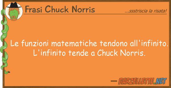 Frasi Chuck Norris funzioni matematiche tendono all'infi