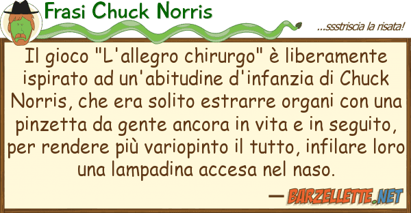 Frasi Chuck Norris gioco "l'allegro chirurgo" è liberam