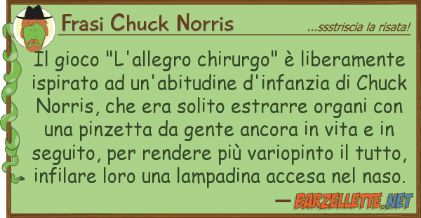 Frasi Chuck Norris gioco "l'allegro chirurgo" è liberam