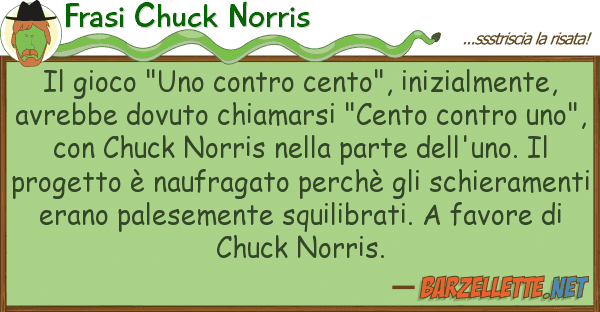 Frasi Chuck Norris gioco "uno cento", inizialment